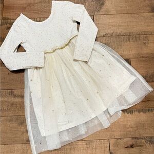 💎 Like New! Hannah Andersson Gold Shimmer Star Dress | 4T